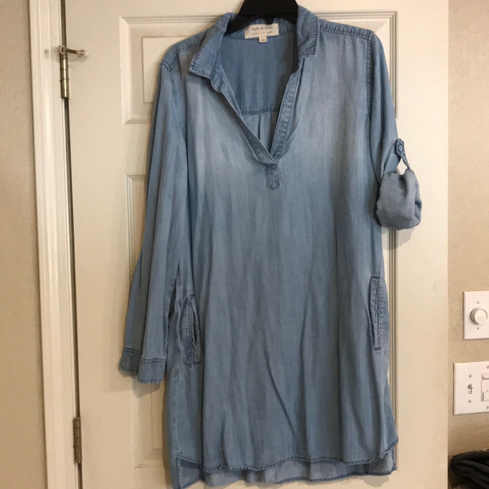Cloth & Stone Denim Tunic Dress WITH POCKETS